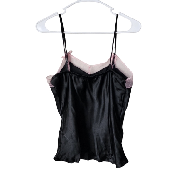 BONGO‎ x VINTAGE Y2K Satin feel slip tank in black / pink size XL - Picture 2 of 7